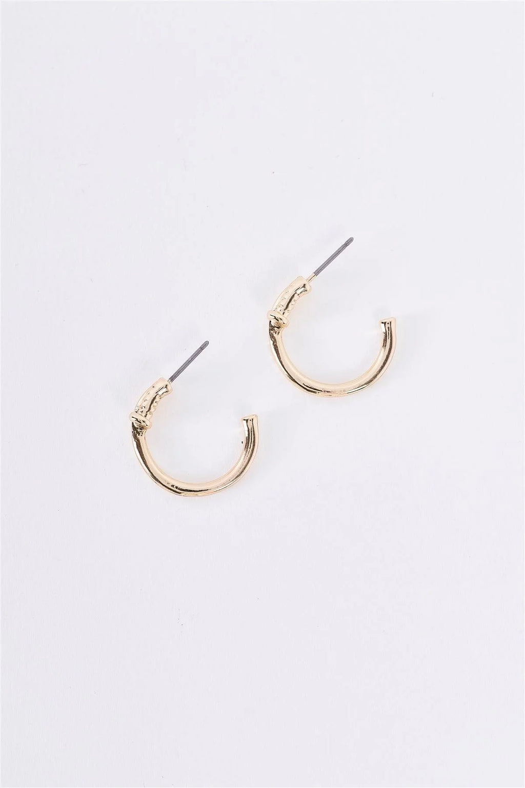 "Gold Nail" Small Hoop Earrings