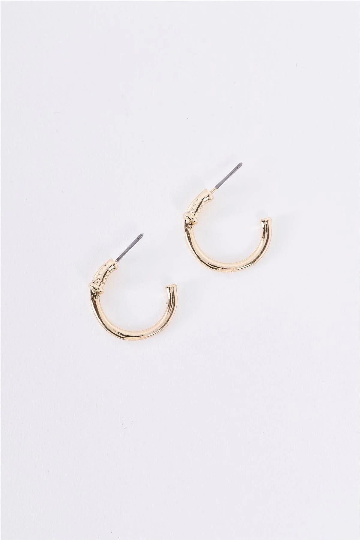 "Gold Nail" Small Hoop Earrings