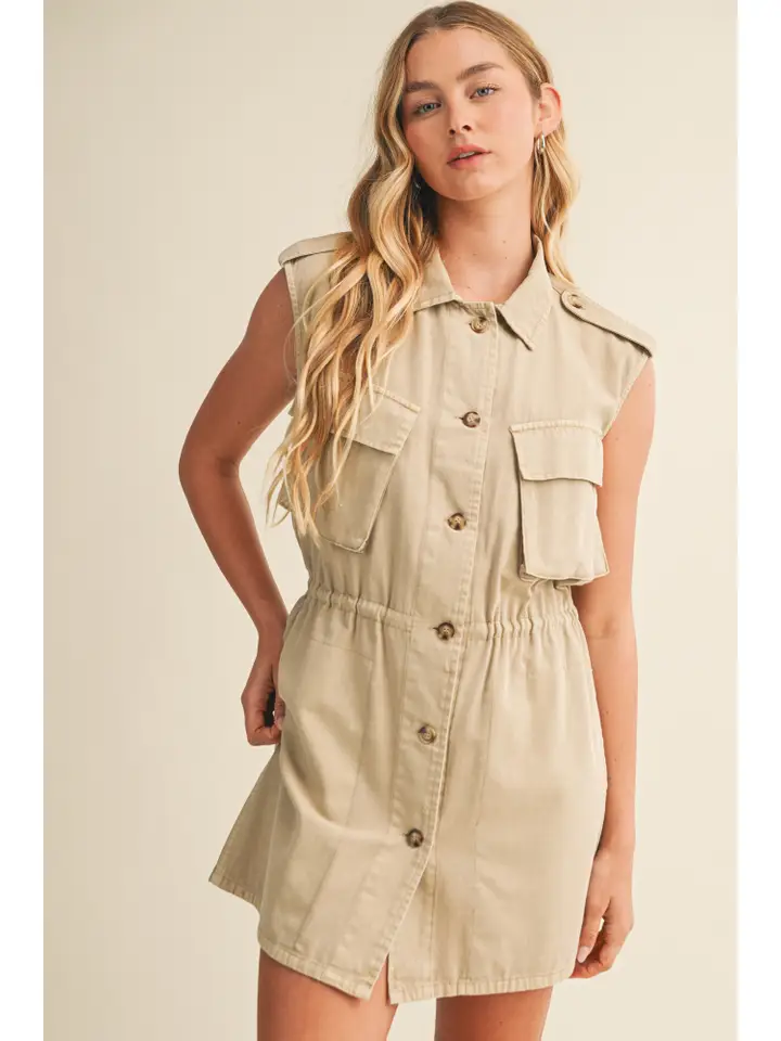 Sleeveless Pocket Dress