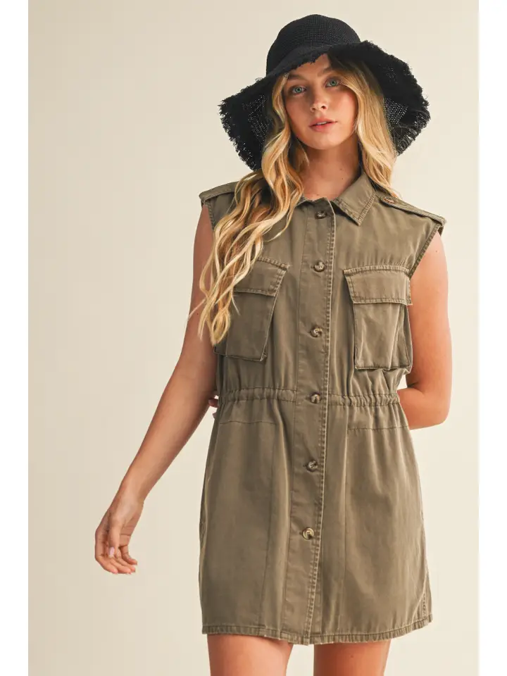 Sleeveless Pocket Dress
