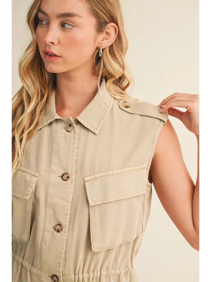 Sleeveless Pocket Dress