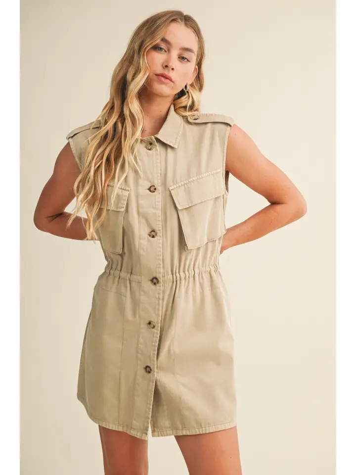 Sleeveless Pocket Dress