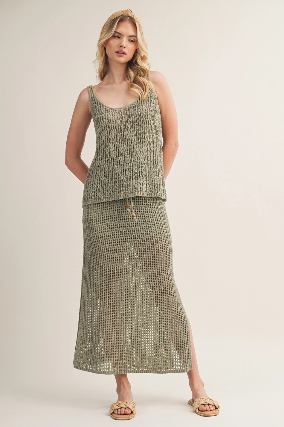 Crochet Drawstring Skirt