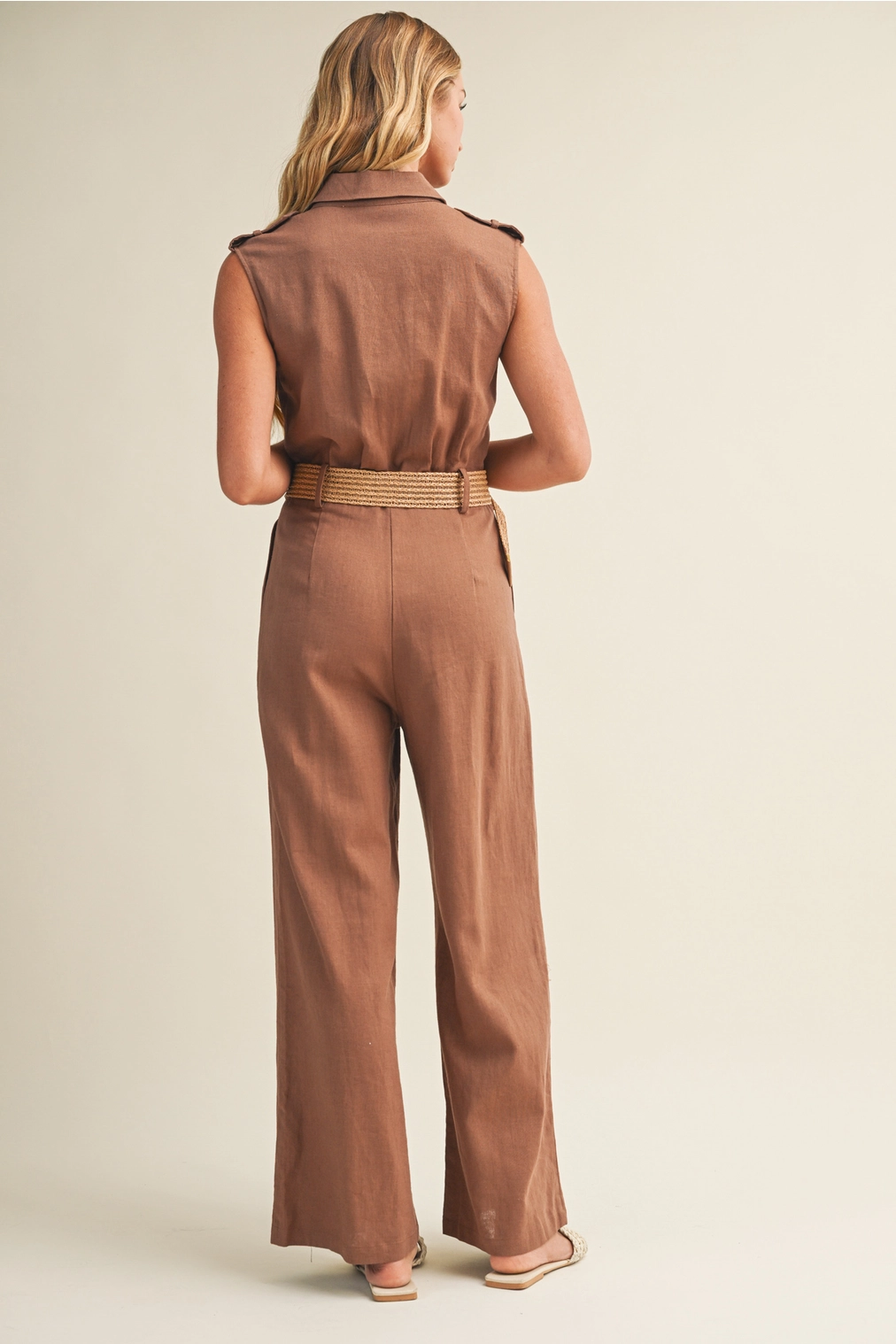 Belted Wide-Leg Jumpsuit