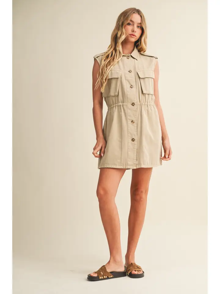 Sleeveless Pocket Dress