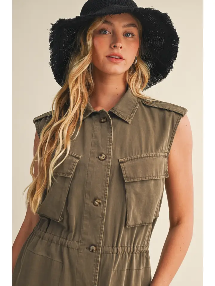 Sleeveless Pocket Dress