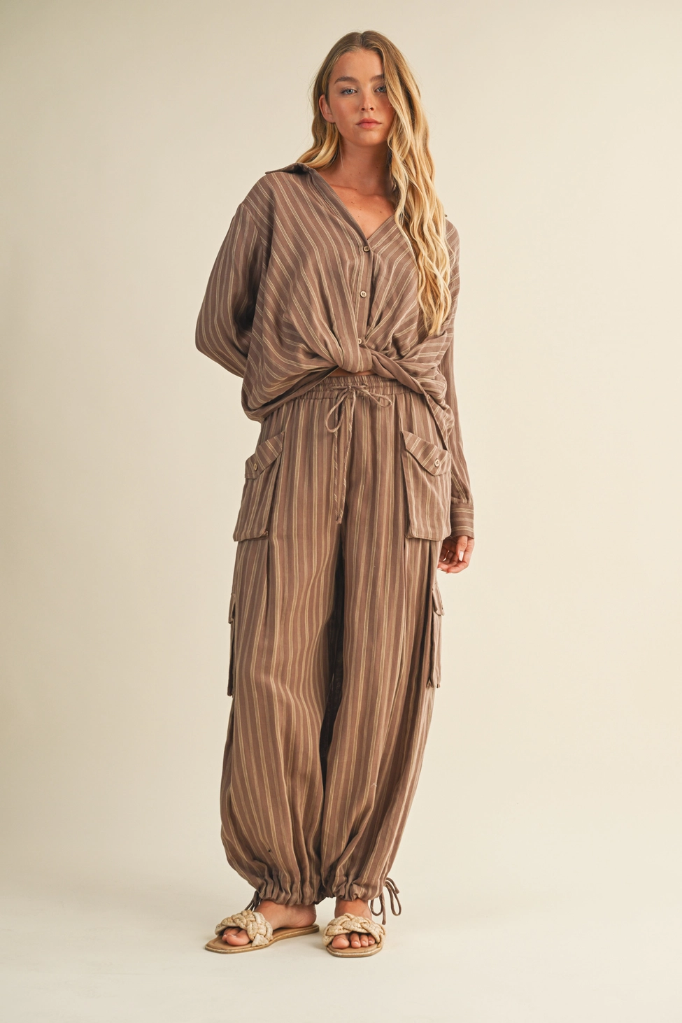 Striped Cargo Pant