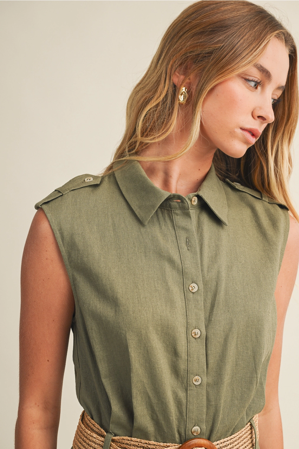 Belted Wide-Leg Jumpsuit