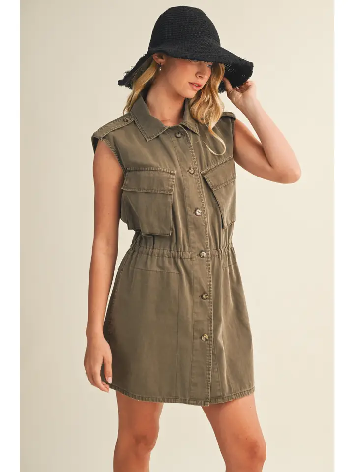 Sleeveless Pocket Dress