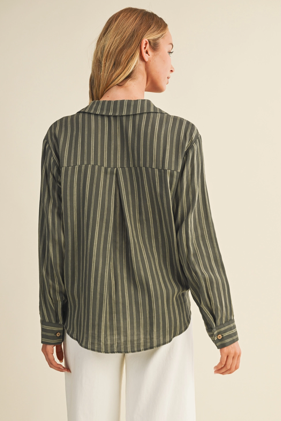 Twisted Front Striped Top