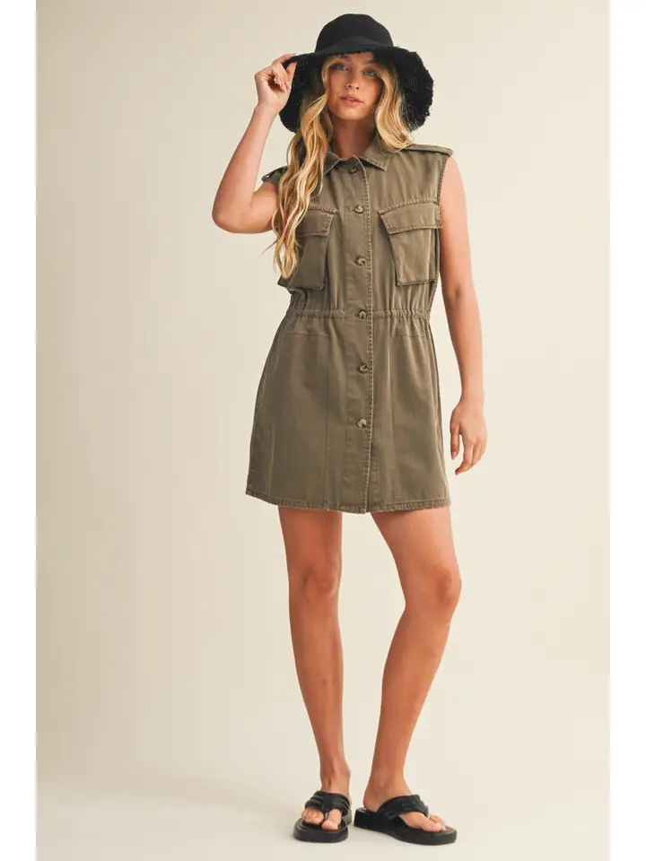 Sleeveless Pocket Dress