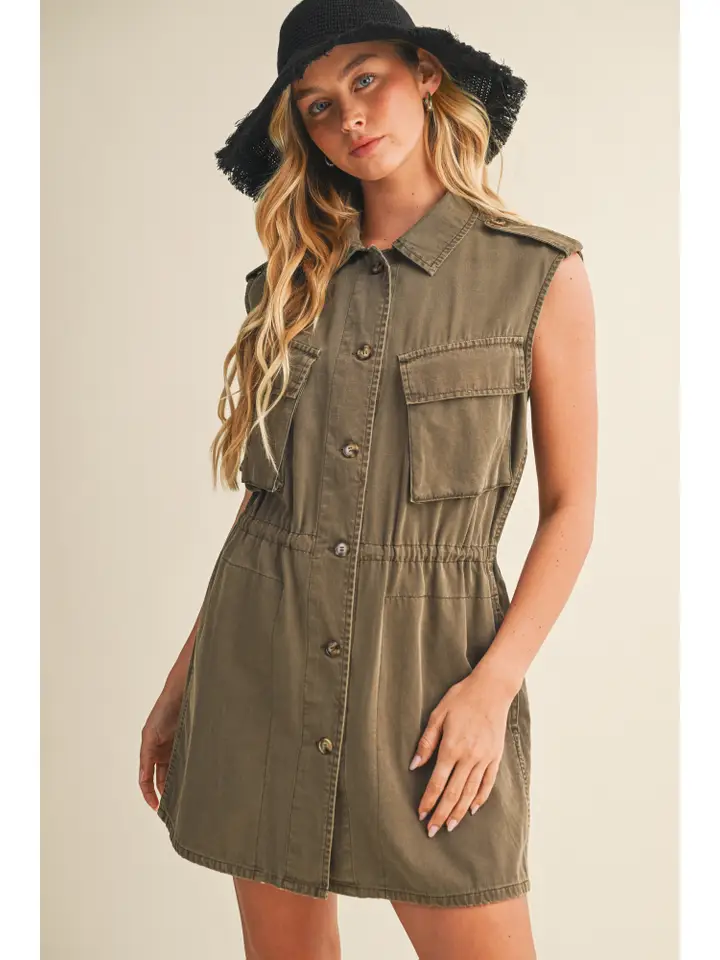Sleeveless Pocket Dress